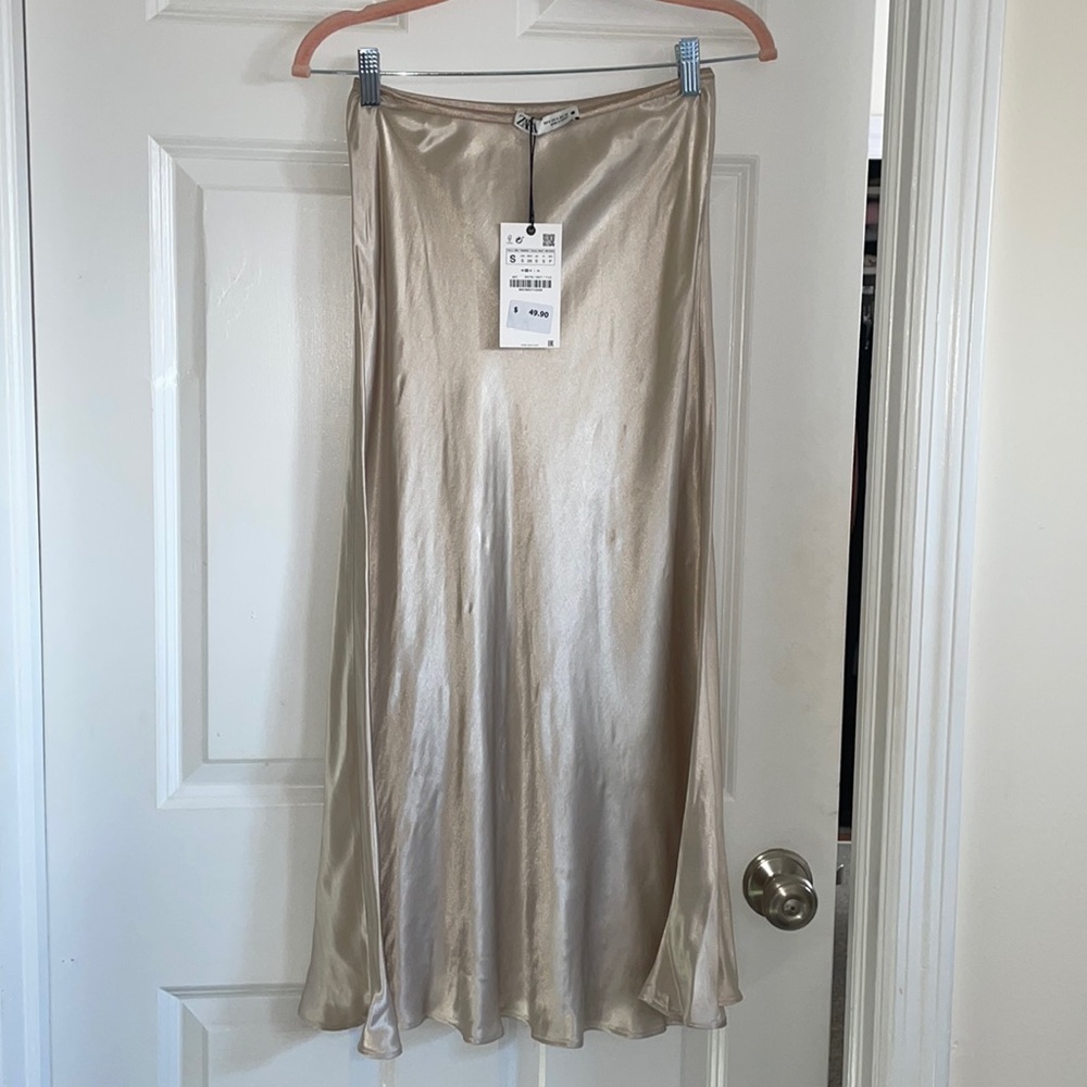 Zara Midi Slip Skirt